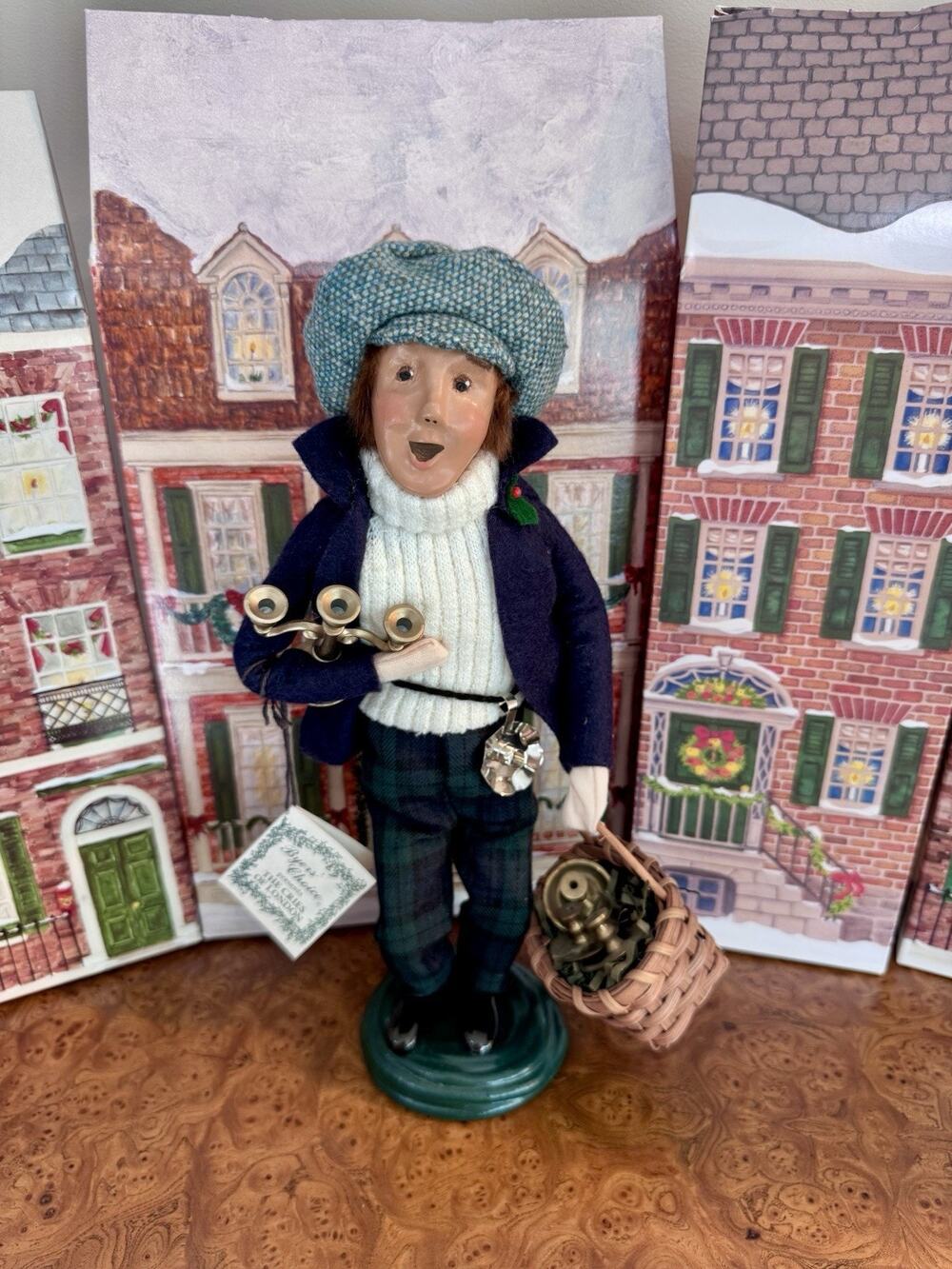 Byers Choice Retired 1998 Cries of London Candlestick Vendor EXCELLENT Condition